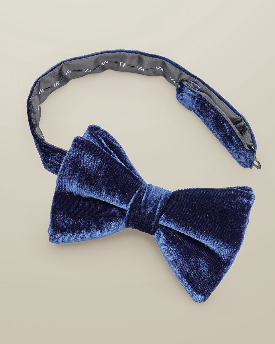 Royal Blue Velvet Bow Tie
