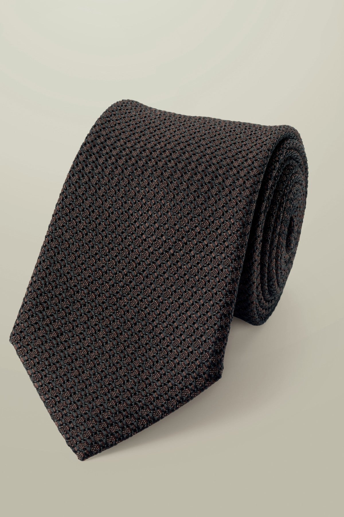 Chocolate Brown Grenadine Silk Italian Tie