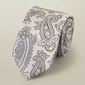 Cream Paisley Silk Tie