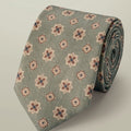 Mid Green Linen Silk Geo Tie
