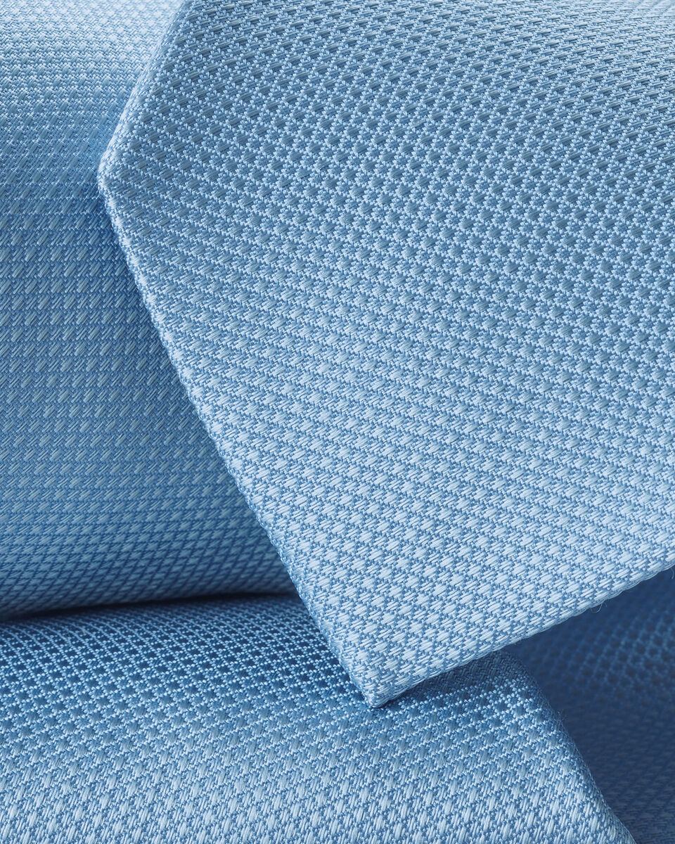 Sky Blue Textured Silk Tie