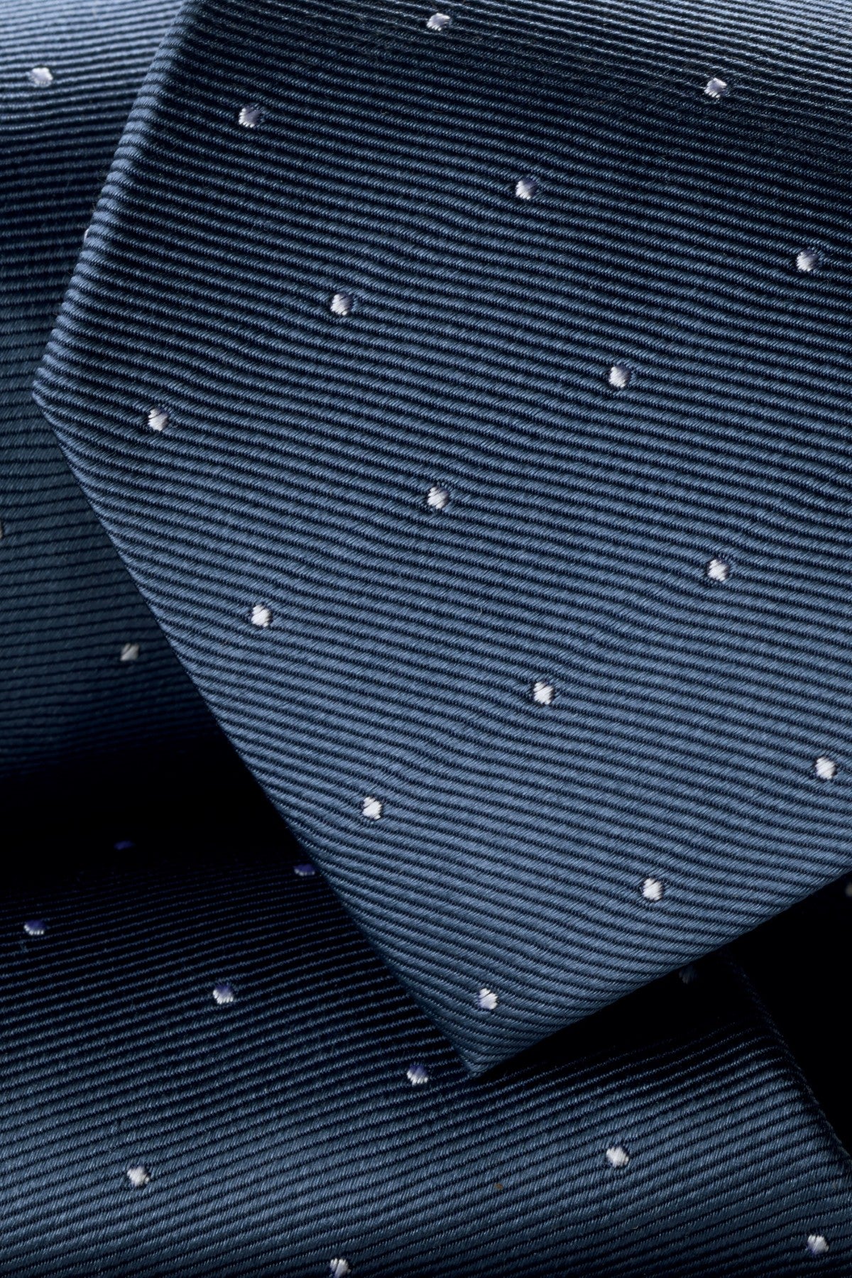 Steel Blue Spot Silk Tie