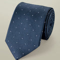 Steel Blue Spot Silk Tie