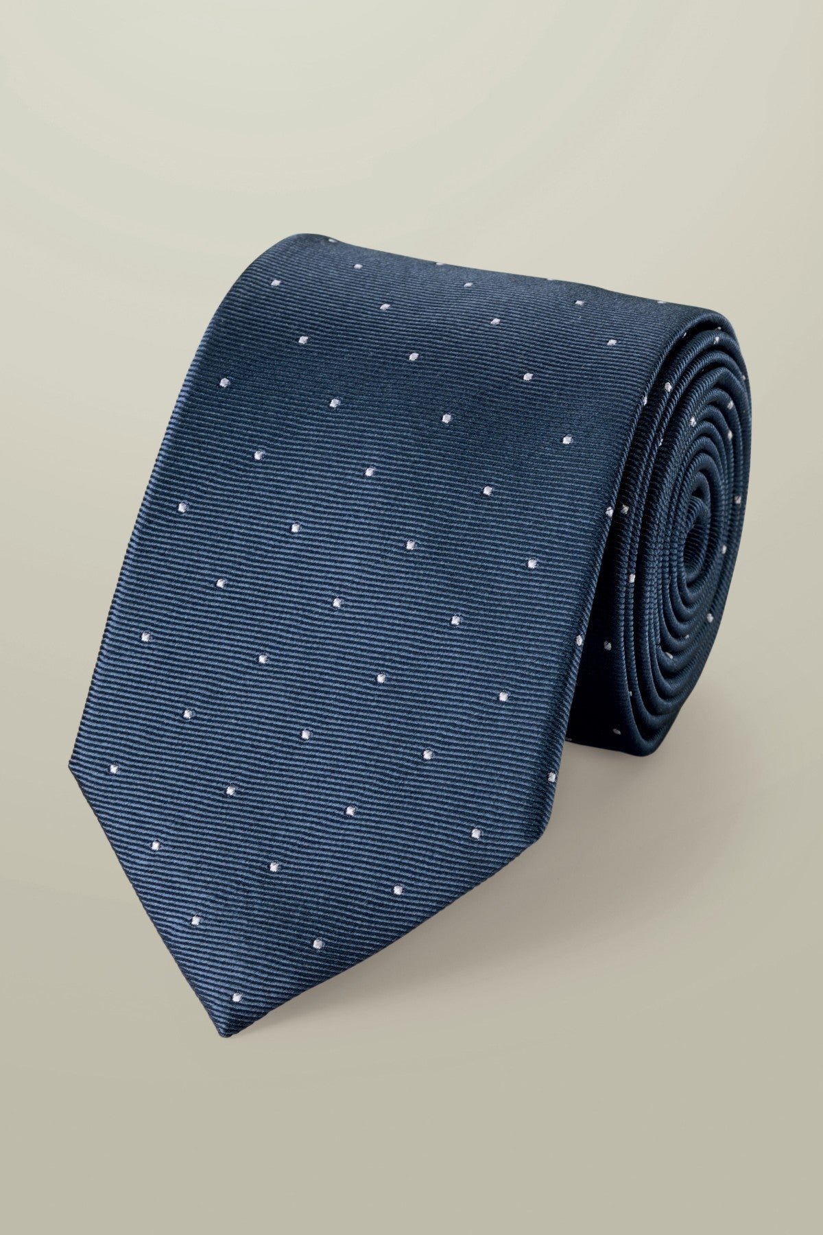 Steel Blue Spot Silk Tie