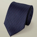 Indigo Blue And Dark Pink Silk Semi Plain Tie