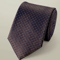 Rust And Light Blue Silk Semi Plain Tie