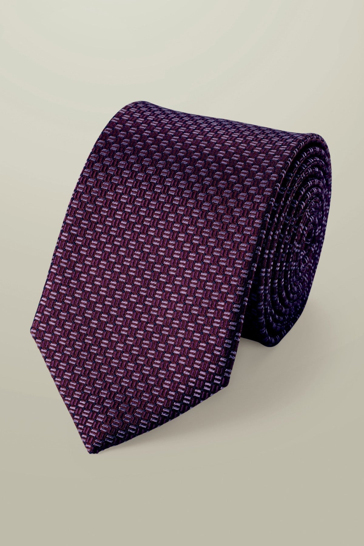 Dark Pink Silk Semi Plain Tie