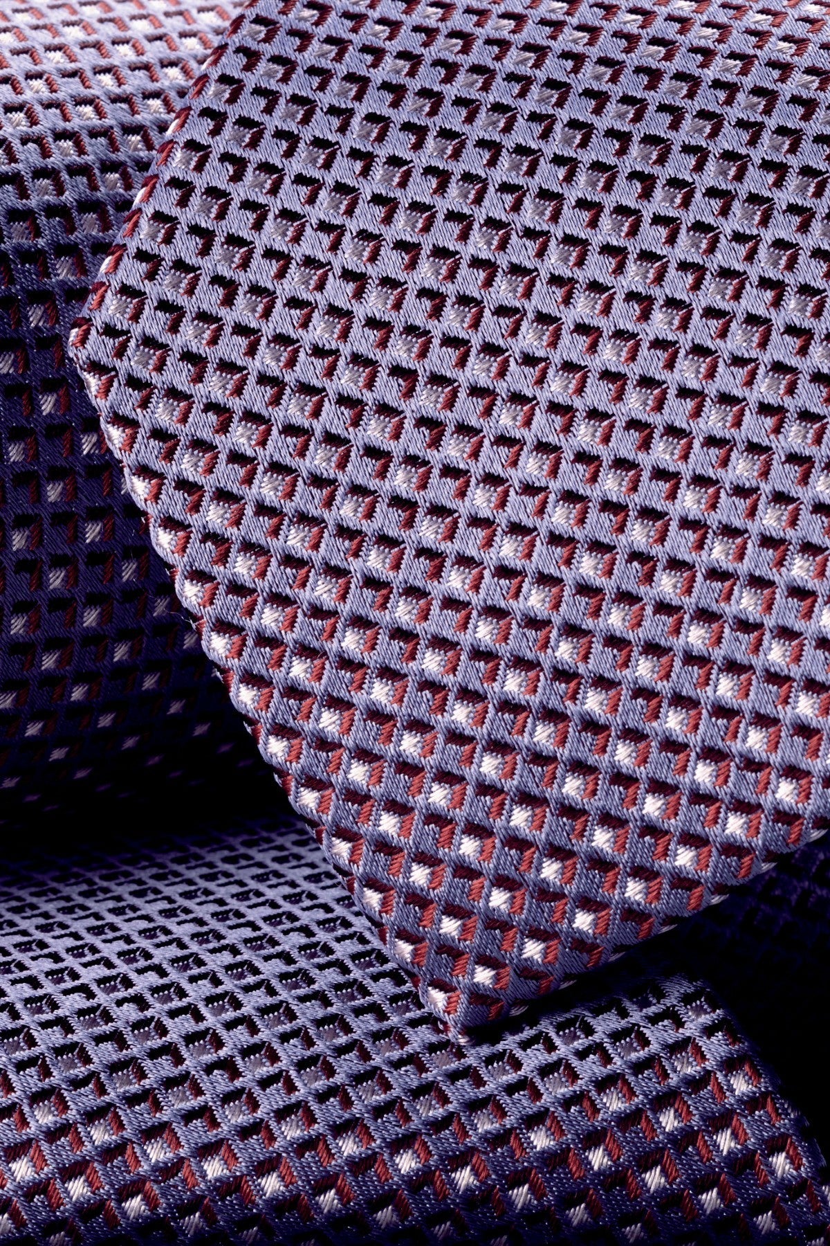 Lilac Purple And Pink Silk Semi Plain Tie