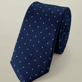 Petrol And Light Blue Spot Silk Slim Tie