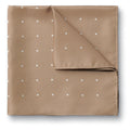 Tan Silk Spot Pocket Square