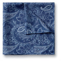Cobalt Blue Silk Paisley Pocket Square