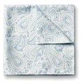 Ivory Silk Paisley Print Pocket Square
