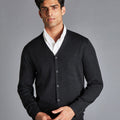 Charcoal Grey Pure Merino Cardigan