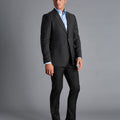 Charcoal Slim Fit Natural Stretch Twill Suit Jacket