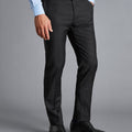 Charcoal Slim Fit Natural Stretch Twill Suit Trouser