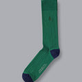 Dark Green Cotton Rib Socks