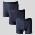 French Blue Multi Pattern 3 Pack Cotton Stretch Jersey Trunks