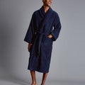 French Blue Waffle Bath Robe