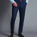 Indigo Blue Slim Fit Ultimate Performance Birdseye Suit Trouser