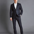Ink Blue Italian Flannel Slim Fit Suit Jacket
