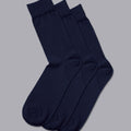 Navy Cotton Rich 3 Pack Socks