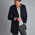 Navy Pure Wool Overcoat