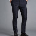Navy Slim Fit Natural Stretch Twill Suit Trouser