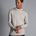 Silver Grey Pure Merino Crew Neck Jumper