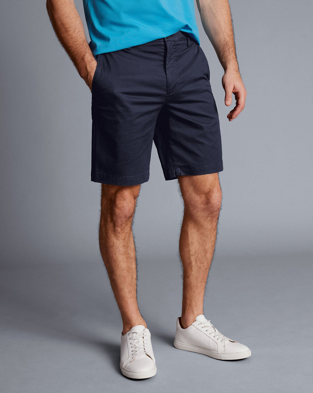 Navy Cotton Short