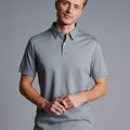 Silver Plain Short Sleeve Jersey Polo