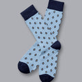 Sky Blue Geo Socks
