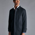 Dark Navy Classic Showerproof Cotton Raincoat