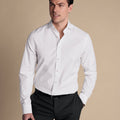 White Non-Iron Poplin Cutaway Slim Fit Shirt