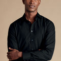 Black Non-Iron Poplin Cutaway Slim Fit Shirt