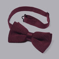 Burgundy Classic Knitted Ready-Tied Bow Tie