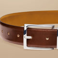 Dark Tan And Tan Made In England Reversible Belt
