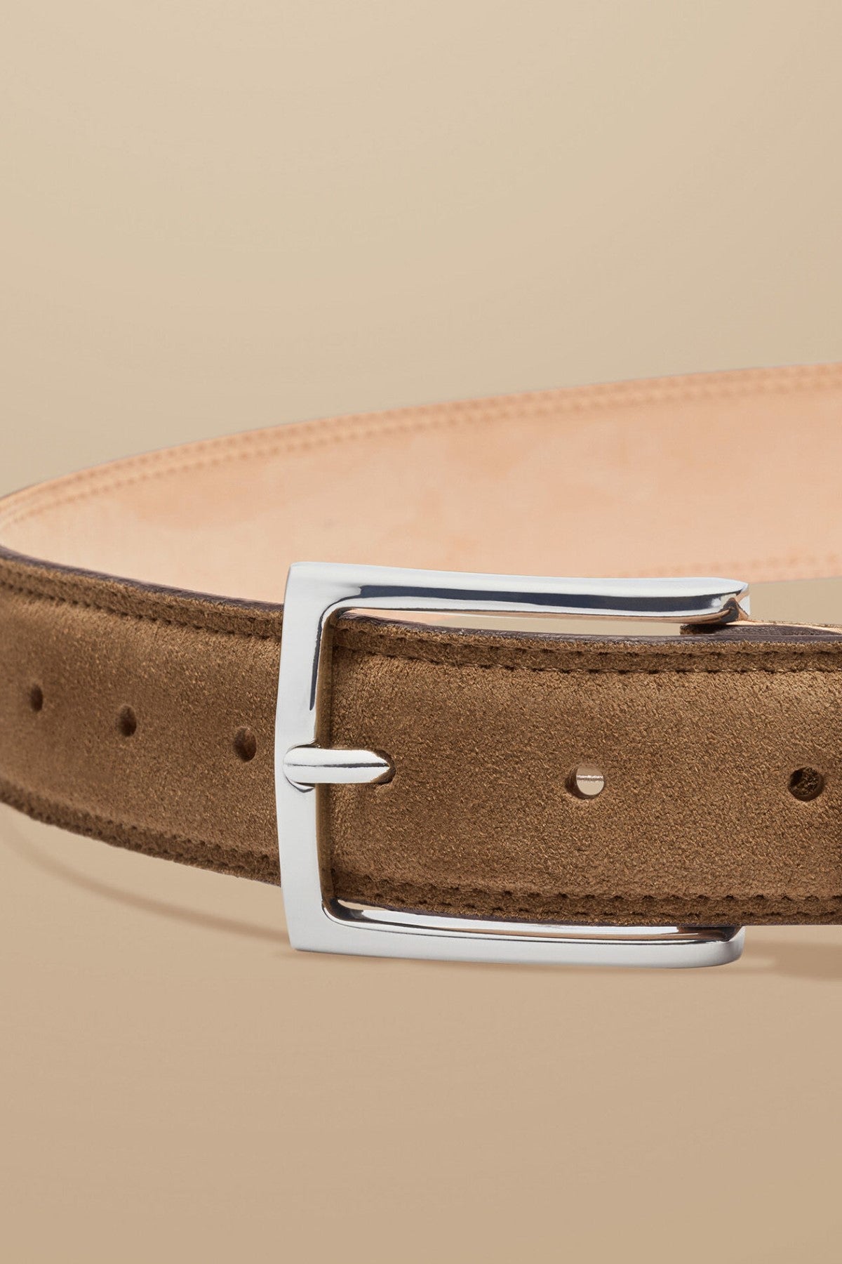 Tobacco Brown Suede Made In England Belt