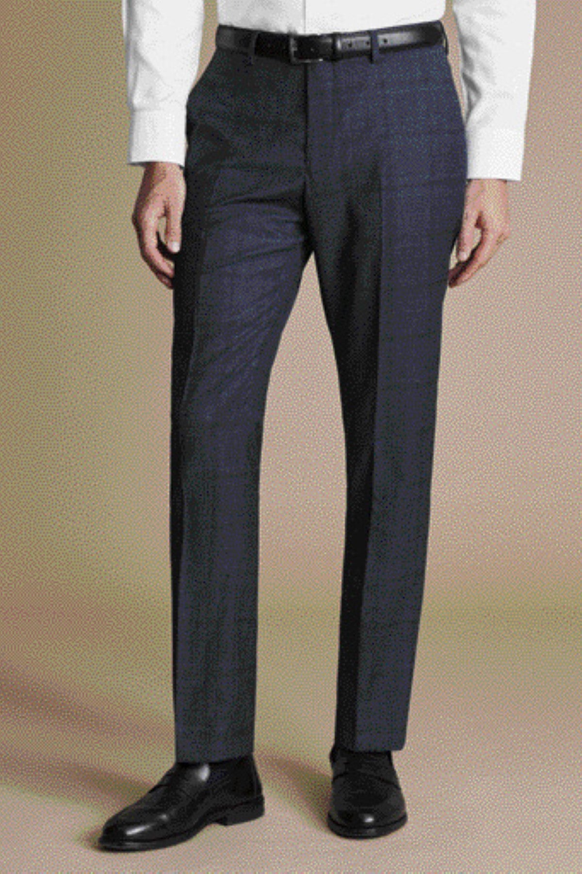 Steel Blue Pow Check Slim Fit Ultimate Performance Suit Trouser