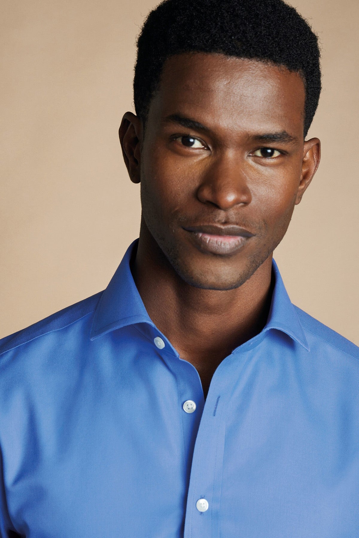 Ocean Blue Non-Iron Twill Cutaway Slim Fit Shirt