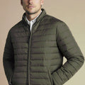 Olive Green Lightweight Quilted Jacket
