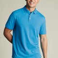 Turquoise Blue Short Sleeve Cotton Pique Polo
