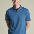 Ocean Blue Plain Short Sleeve Jersey Polo
