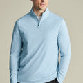 Light Blue Performance Zip Neck